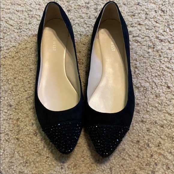 Nine West Shoes - Nine West rhinestone point flats